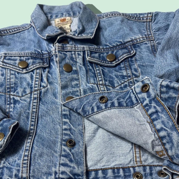 Toddler Route 66 Lil 66 Light Wash Denim Snap Button Front Jacket Size 4T - Picture 6 of 11